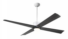 Modern Fan Co. NOU-MWGT-56-EB-271-WC - Nouveau DC Fan; Matte White Finish w/ Graphite; 56" Ebony Blades; 17W LED; Wall Control