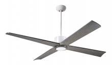 Modern Fan Co. NOU-MWGT-56-GY-NL-RC - Nouveau DC Fan; Matte White Finish w/ Graphite; 56" Graywash Blades; No Light; Remote Control