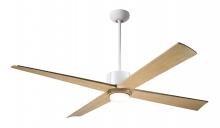 Modern Fan Co. NOU-MWGT-56-MP-271-WC - Nouveau DC Fan; Matte White Finish w/ Graphite; 56" Maple Blades; 17W LED; Wall Control