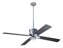 Modern Fan Co. IND-GV-50-BK-NL-RC - Industry DC Fan; Galvanized Finish; 50" Black Blades; No Light; Remote Control