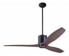 Modern Fan Co. LLX-DBBK-54-MG-NL-RC - LeatherLuxe DC Fan; Dark Bronze Finish with Black Leather; 54" Mahogany Blades; No Light; Remote