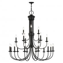 Livex Lighting 42688-04 - 21 Light Black Extra Large Chandelier