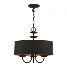 Livex Lighting 45123-04 - 3 Light Black Pendant Chandelier