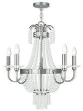 Livex Lighting 51845-91 - 5 Light Brushed Nickel Chandelier