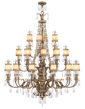 Livex Lighting 8910-65 - 24 Light Vintage Gold Leaf Chandelier