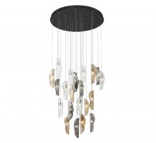 Lib & Co. US 10167-023-02 - Sorrento, 21 Light Round LED Chandelier, Mixed, Black Canopy