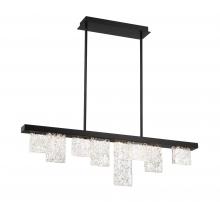 Lib & Co. US 10174-013 - Siena, 8 Light Linear Chandelier, Brushed Black