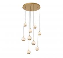 Lib & Co. US 10204-030 - Baveno, 9 Light Round LED Chandelier, Painted Antique Brass