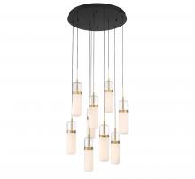 Lib & Co. US 10222-02 - Verona, 9 Light Round LED Chandelier, Matte Black