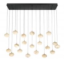 Lib & Co. US 12247-02 - Calcolo, 20 light Rectangular LED Chandelier, Matte Black