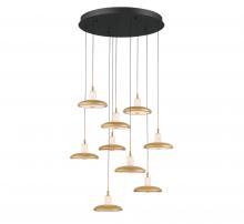 Lib & Co. US 12254-02 - Mantova, 9 Light Round LED Chandelier, Matte Black