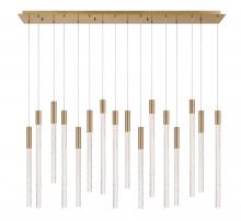 Lib & Co. US 12276-037 - Gravina ,16 Light Rectangular LED Chandelier, Brushed Brass, Clear Crystal