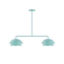 Montclair Light Works MSGX445-48-L12 - 2-Light Axis LED Linear Pendant, Sea Green