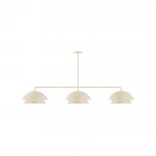 Montclair Light Works MSNX445-16-L12 - 3-Light Axis LED Linear Pendant, Cream