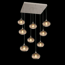 Hammerton  CHB0036-09-BS-OB-C01-E2 - Coppa Square 9pc Multi-Pendant