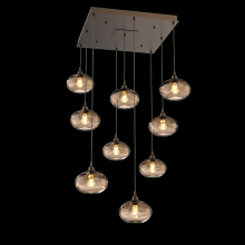 Hammerton  CHB0036-09-FB-OB-C01-E2 - Coppa Square 9pc Multi-Pendant