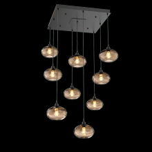 Hammerton  CHB0036-09-MB-OB-C01-E2 - Coppa Square 9pc Multi-Pendant