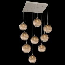 Hammerton  CHB0047-09-BS-OB-C01-E2 - Terra Square 9pc Multi-Pendant