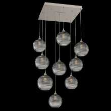 Hammerton  CHB0047-09-BS-OS-C01-E2 - Terra Square 9pc Multi-Pendant