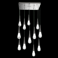 Hammerton  CHB0078-12-GP-C-C01-L3 - Raindrop Square 12pc Multi-Pendant