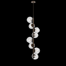 Hammerton  CHB0086-T8-FB-GC-001-L3 - Luna 8pc Twisted Vine-Flat Bronze-Geo Inner - Clear Outer-Threaded Rod Suspension-LED 3000K