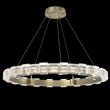 Hammerton  CHB0087-38-HB-TE-CA1-L3 - Tessera 38in Ring-Heritage Brass-Tetro Cast Glass