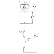 Hammerton  CSB0032-0A-BS-BG-E2 - Ironwood Twig Cover Sconce