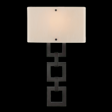 Hammerton  CSB0033-0B-BB-FG-E2 - Carlyle Square Link Cover Sconce