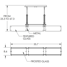 Hammerton  PLB0026-0C-FB-SG-001-L3 - Urban Loft Trestle Linear - 55-Inch (LED)