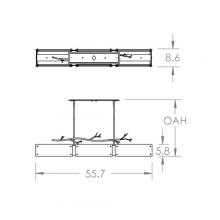 Hammerton  PLB0032-0C-GB-SG-001-L1 - Ironwood Linear - 55-Inch (LED)