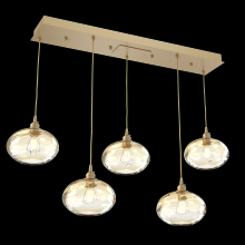 Hammerton  PLB0036-05-GB-OA-C01-E2 - Coppa Linear 5pc Multi-Pendant