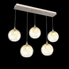 Hammerton  PLB0047-05-BS-OA-C01-E2 - Terra Linear 5pc Multi-Pendant