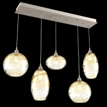 Hammerton  PLB0048-05-BS-OA-C01-E2 - Misto Linear 5pc Multi-Pendant