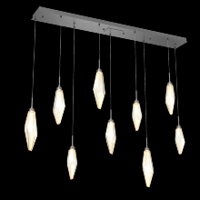 Hammerton  PLB0050-09-GP-CA-C01-L3 - Rock Crystal Linear 9pc Multi-Pendant