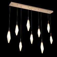 Hammerton  PLB0050-09-NB-CA-C01-L1 - Rock Crystal Linear 9pc Multi-Pendant