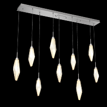 Hammerton  PLB0050-09-SN-CA-C01-L1 - Rock Crystal Linear 9pc Multi-Pendant