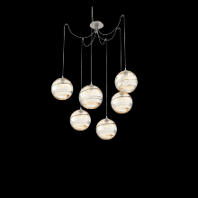 Hammerton  SCB0047-06-BS-OA-C01-E2 - Terra Round 6pc Swag Multi-Pendant