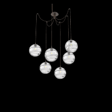 Hammerton  SCB0047-06-FB-OC-C01-E2 - Terra Round 6pc Swag Multi-Pendant