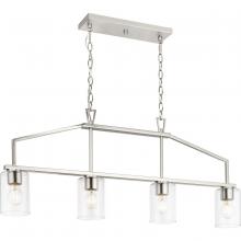 Progress P400317-009 - Goodwin Collection Four-Light Brushed Nickel Modern Farmhouse Island Light