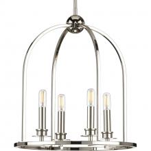 Progress P500121-104 - Seneca Collection Four-Light Polished Nickel Farmhouse Pendant Light