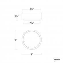 WAC US FM-20509-40-WT/AB - Salvo Flush Mount Light