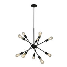 Eglo 203947A - 10x60W Open Bulb Pendant With Black Finish