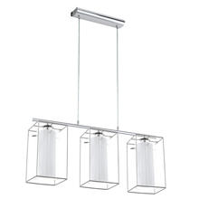 Eglo 94378A - 3x60W Multi Light Pendant w/ Chrome Finish & An Inner White Glass Surrounded By An Outer C