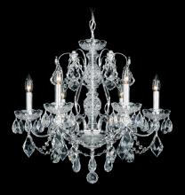 Schonbek 1870 1705-48 - Century 6 Light 120V Chandelier in Antique Silver with Heritage Handcut Crystal