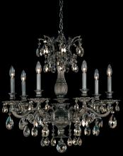 Schonbek 1870 5677-48H - Milano 7 Light 120V Chandelier in Antique Silver with Heritage Handcut Crystal