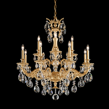 Schonbek 1870 5682-76H - Milano 12 Light 120V Chandelier in Heirloom Bronze with Heritage Handcut Crystal