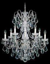 Schonbek 1870 3657-40H - New Orleans 10 Light 120V Chandelier in Polished Silver with Heritage Handcut Crystal