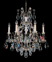 Schonbek 1870 3770-76 - Renaissance 7 Light 120V Chandelier in Heirloom Bronze with Heritage Handcut Crystal