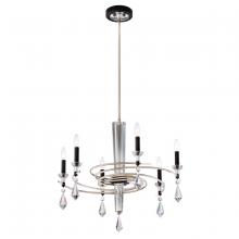 Schonbek 1870 S5606-710/18R - Tempest 6 Light 120V Chandelier in Soft Gold/Black with Radiance Crystal