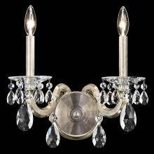 Schonbek 1870 S8602N-22R - San Marco 2 Light 120V Wall Sconce in Heirloom Gold with Radiance Crystal